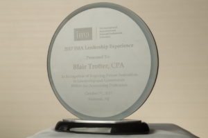 Blair Trotter IMA;s Young Professional Leadership Experience